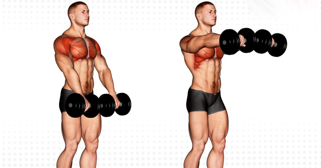What does barbell front raise do?