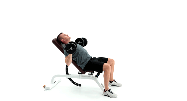 Front incline bench raise
